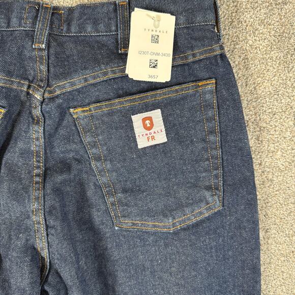 Tyndale Jeans Mens 32x30.5 Blue Flame Resistant FR Made in USA Indura I230T - Picture 12 of 16